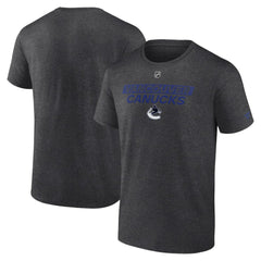 Vancouver Canucks Fanatics Authentic Pro Core Primary T-Shirt - Heather Charcoal - NHL 200864621