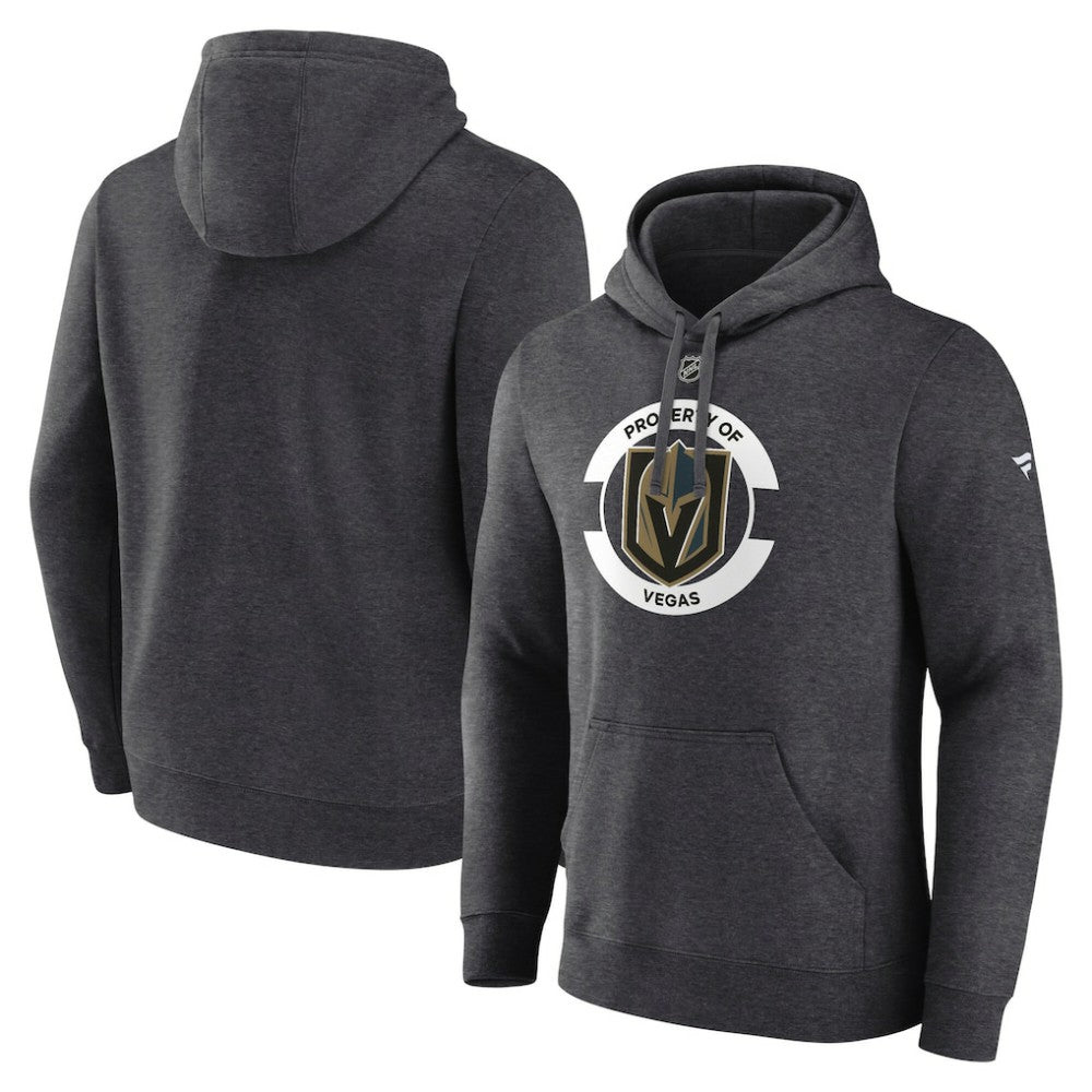Vegas Golden Knights Fanatics Authentic Pro Core Secondary Fleece Pullover Hoodie - Heather Charcoal - NHL 200864719