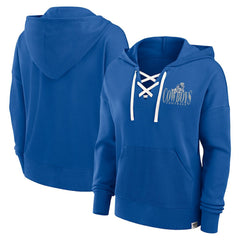 Fanatics Dallas Cowboys Women's Blitz Left Lace-Up Pullover Hoodie Royal
