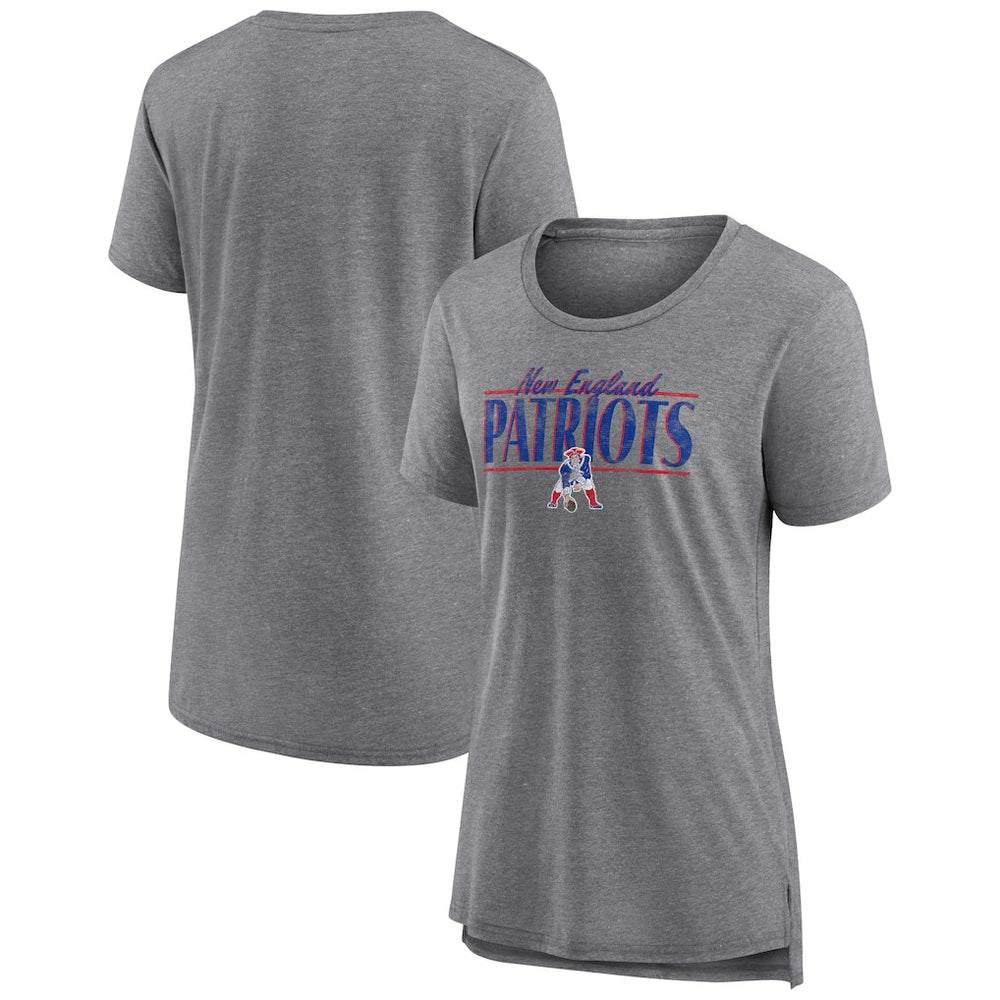 Fanatics New England Patriots Women's Up the Middle Tri-Blend T-Shirt Heather Gray