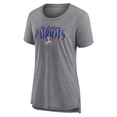 Fanatics New England Patriots Women's Up the Middle Tri-Blend T-Shirt Heather Gray