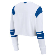 Fanatics Indianapolis Colts Women's Stretch Cropped Fashion Long Sleeve T-Shirt White