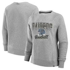 Fanatics Las Vegas Raiders Women's Hit Hard Fleece Pullover Sweatshirt Heather Gray