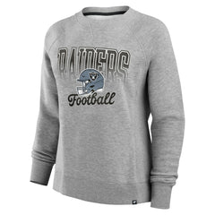 Fanatics Las Vegas Raiders Women's Hit Hard Fleece Pullover Sweatshirt Heather Gray