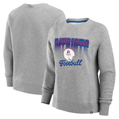 Fanatics New England Patriots Women's Hit Hard Fleece Pullover Sweatshirt Heather Gray
