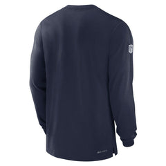 Nike Dallas Cowboys 2024/25 Sideline Player Tri-Blend Performance Long Sleeve T-Shirt Navy