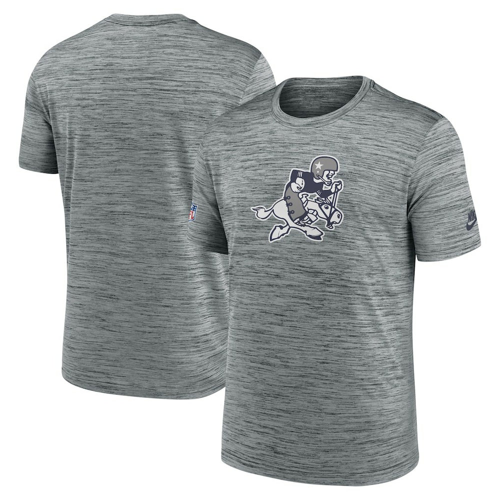 Nike Dallas Cowboys Sideline Velocity Throwback Logo Dri-FIT T-Shirt Gray