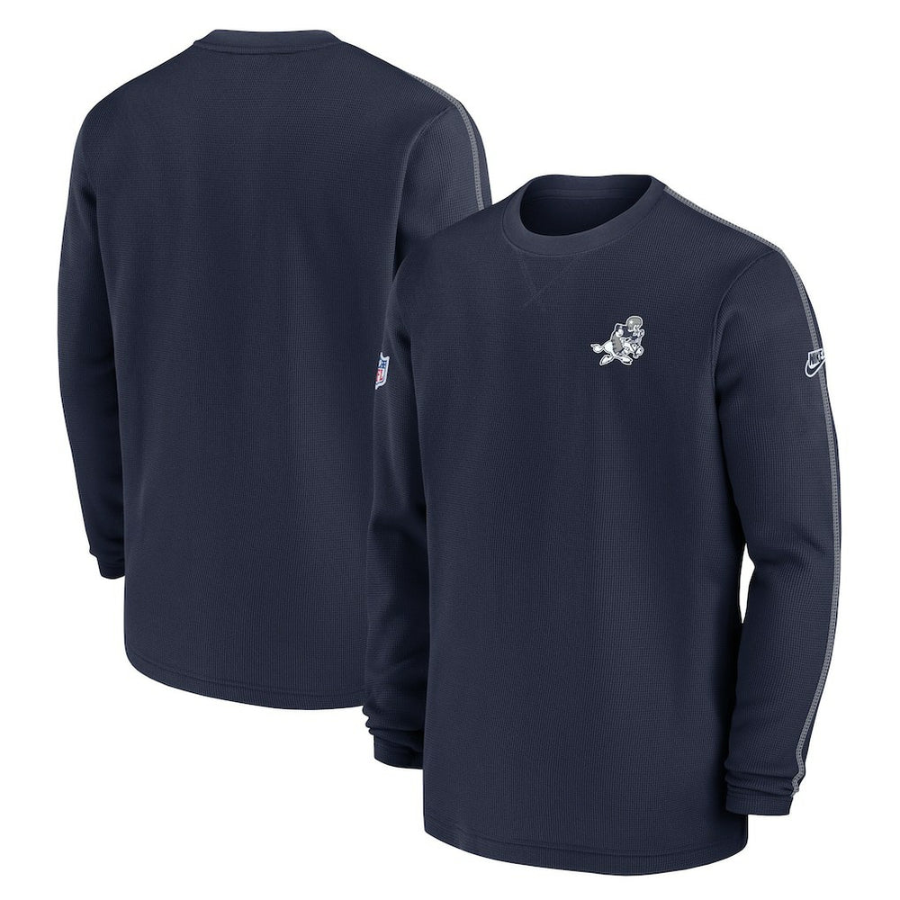 Nike Dallas Cowboys 2024 Sideline Coach Vintage Pullover Sweatshirt Navy
