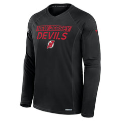 New Jersey Devils Fanatics Authentic Pro Rink Tech Long Sleeve T-Shirt - Black - NHL 200869635