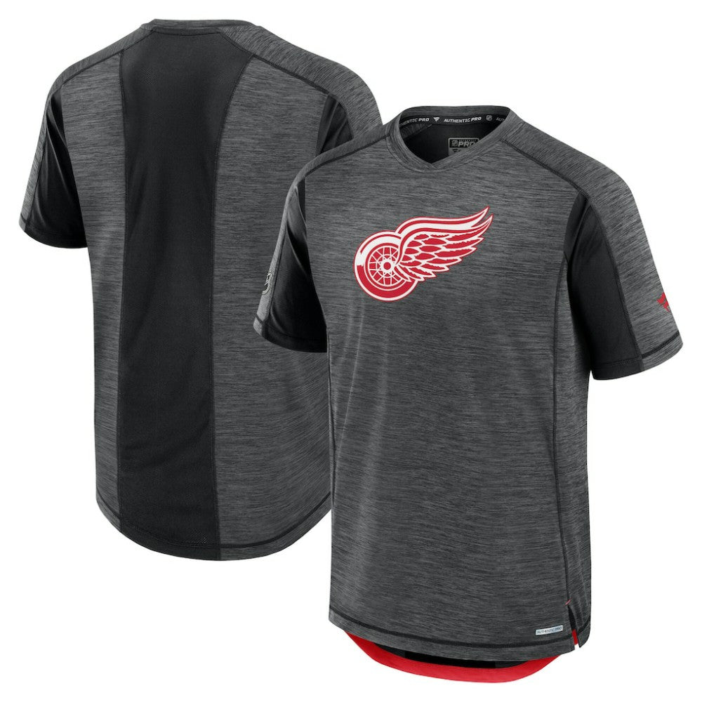 Detroit Red Wings Fanatics Authentic Pro Rink Tech T-Shirt - Black - NHL 200869691