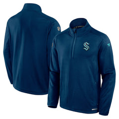 Seattle Kraken Fanatics Authentic Pro Rink Quarter-Zip Jacket - Navy - NHL 200869962