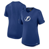 Tampa Bay Lightning Fanatics Women's Authentic Pro Rink Tech T-Shirt - Blue - NHL 200870386