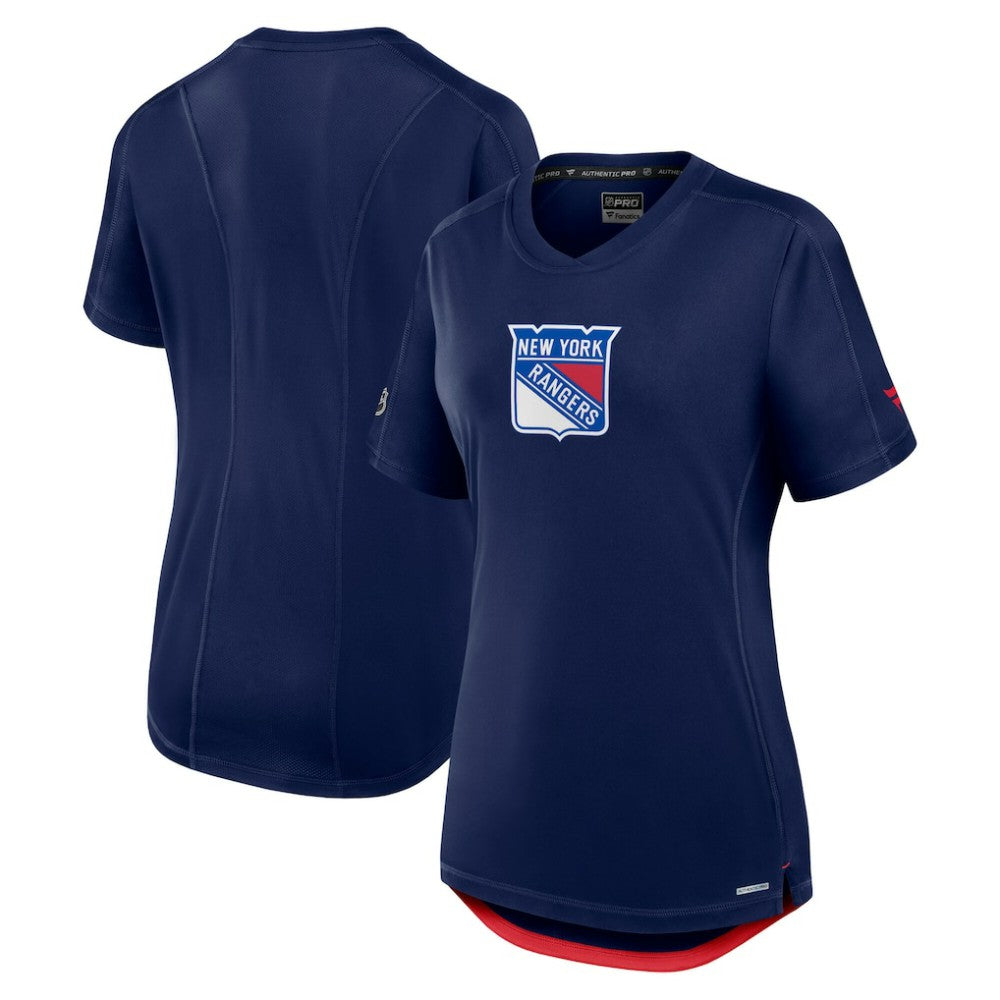 New York Rangers Fanatics Women's Authentic Pro Rink Tech T-Shirt - Navy - NHL 200870392