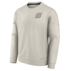 New Jersey Devils Fanatics Authentic Pro Road Fleece Pullover Sweatshirt - Cream - NHL 200871211
