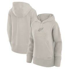 Detroit Red Wings Fanatics Women's Authentic Pro Road Pullover Hoodie - Cream - NHL 200871455