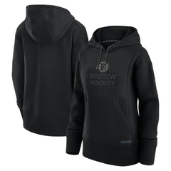 Boston Bruins Fanatics Women's Authentic Pro Road Pullover Hoodie - Black - NHL 200871488