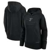 St. Louis Blues Fanatics Women's Authentic Pro Road Pullover Hoodie - Black - NHL 200871490