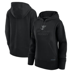 St. Louis Blues Fanatics Women's Authentic Pro Road Pullover Hoodie - Black - NHL 200871490