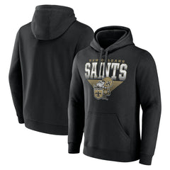 Fanatics New Orleans Saints Geometric Chrome Pullover Hoodie Black