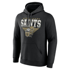 Fanatics New Orleans Saints Geometric Chrome Pullover Hoodie Black