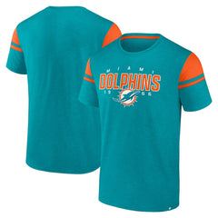 Fanatics Miami Dolphins Old School Play Slub T-Shirt Aqua