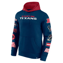 Fanatics Houston Texans Patched Out Pullover Hoodie Navy/Cardinal