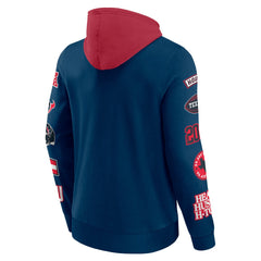 Fanatics Houston Texans Patched Out Pullover Hoodie Navy/Cardinal