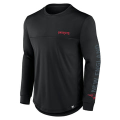 Fanatics New England Patriots Blackout Long Sleeve T-Shirt Black