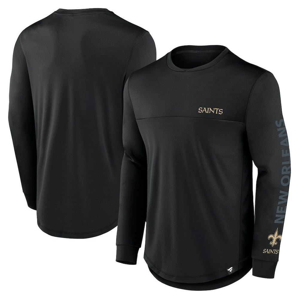 Fanatics New Orleans Saints Blackout Long Sleeve T-Shirt Black