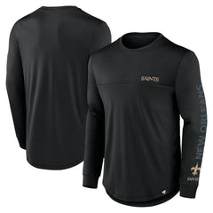 Fanatics New Orleans Saints Blackout Long Sleeve T-Shirt Black