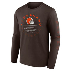Fanatics Cleveland Browns Stat Sheet Long Sleeve T-Shirt Brown
