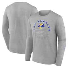Fanatics Los Angeles Rams Stat Sheet Long Sleeve T-Shirt Heather Gray