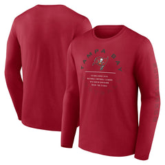 Fanatics Tampa Bay Buccaneers Stat Sheet Long Sleeve T-Shirt Red