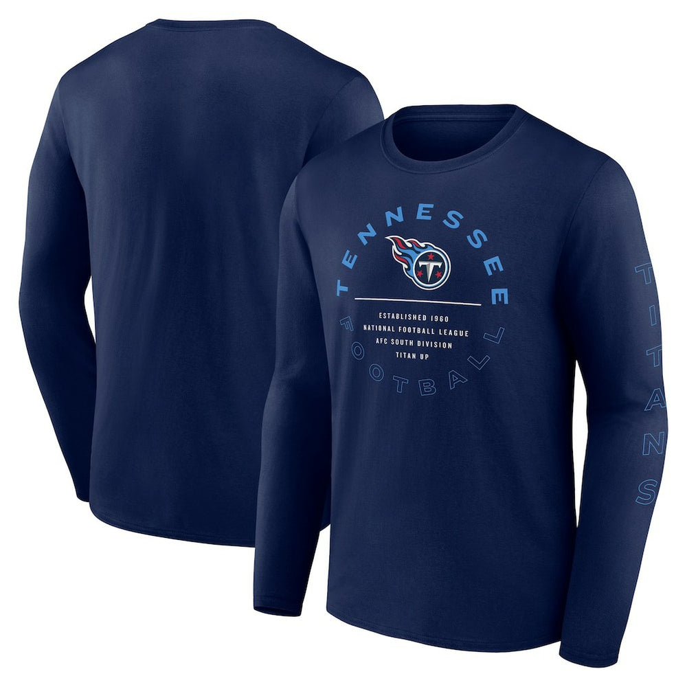 Fanatics Tennessee Titans Stat Sheet Long Sleeve T-Shirt Navy