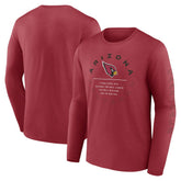 Fanatics Arizona Cardinals Stat Sheet Long Sleeve T-Shirt Cardinal