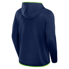 Fanatics Seattle Seahawks Transitional Defender Hoodie Long Sleeve T-Shirt College Navy