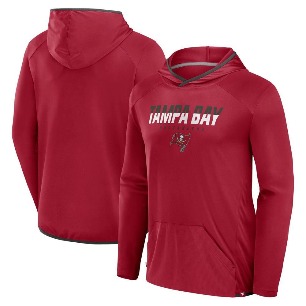 Fanatics Tampa Bay Buccaneers Transitional Defender Hoodie Long Sleeve T-Shirt Red