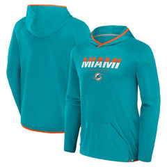 Fanatics Miami Dolphins Transitional Defender Hoodie Long Sleeve T-Shirt Aqua