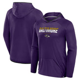 Fanatics Baltimore Ravens Transitional Defender Hoodie Long Sleeve T-Shirt Purple