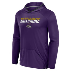 Fanatics Baltimore Ravens Transitional Defender Hoodie Long Sleeve T-Shirt Purple