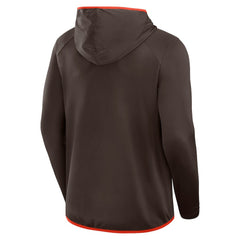 Fanatics Cleveland Browns Transitional Defender Hoodie Long Sleeve T-Shirt Brown