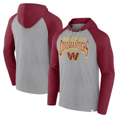 Fanatics Washington Commanders Under Center Long Sleeve Hoodie T-Shirt Gray/Burgundy