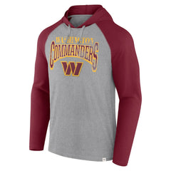 Fanatics Washington Commanders Under Center Long Sleeve Hoodie T-Shirt Gray/Burgundy