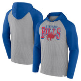 Fanatics Buffalo Bills Under Center Long Sleeve Hoodie T-Shirt Gray/Royal