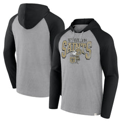 Fanatics New Orleans Saints Under Center Long Sleeve Hoodie T-Shirt Gray/Black