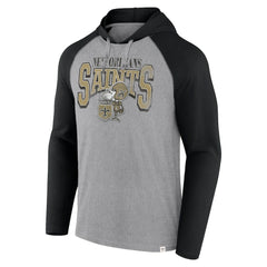 Fanatics New Orleans Saints Under Center Long Sleeve Hoodie T-Shirt Gray/Black