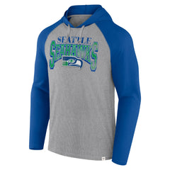 Fanatics Seattle Seahawks Under Center Long Sleeve Hoodie T-Shirt Gray/Royal