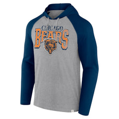 Fanatics Chicago Bears Under Center Long Sleeve Hoodie T-Shirt Gray/Navy
