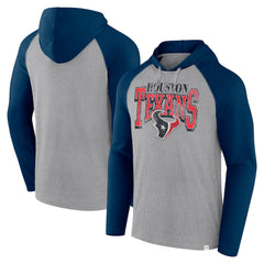 Fanatics Houston Texans Under Center Long Sleeve Hoodie T-Shirt Gray/Navy