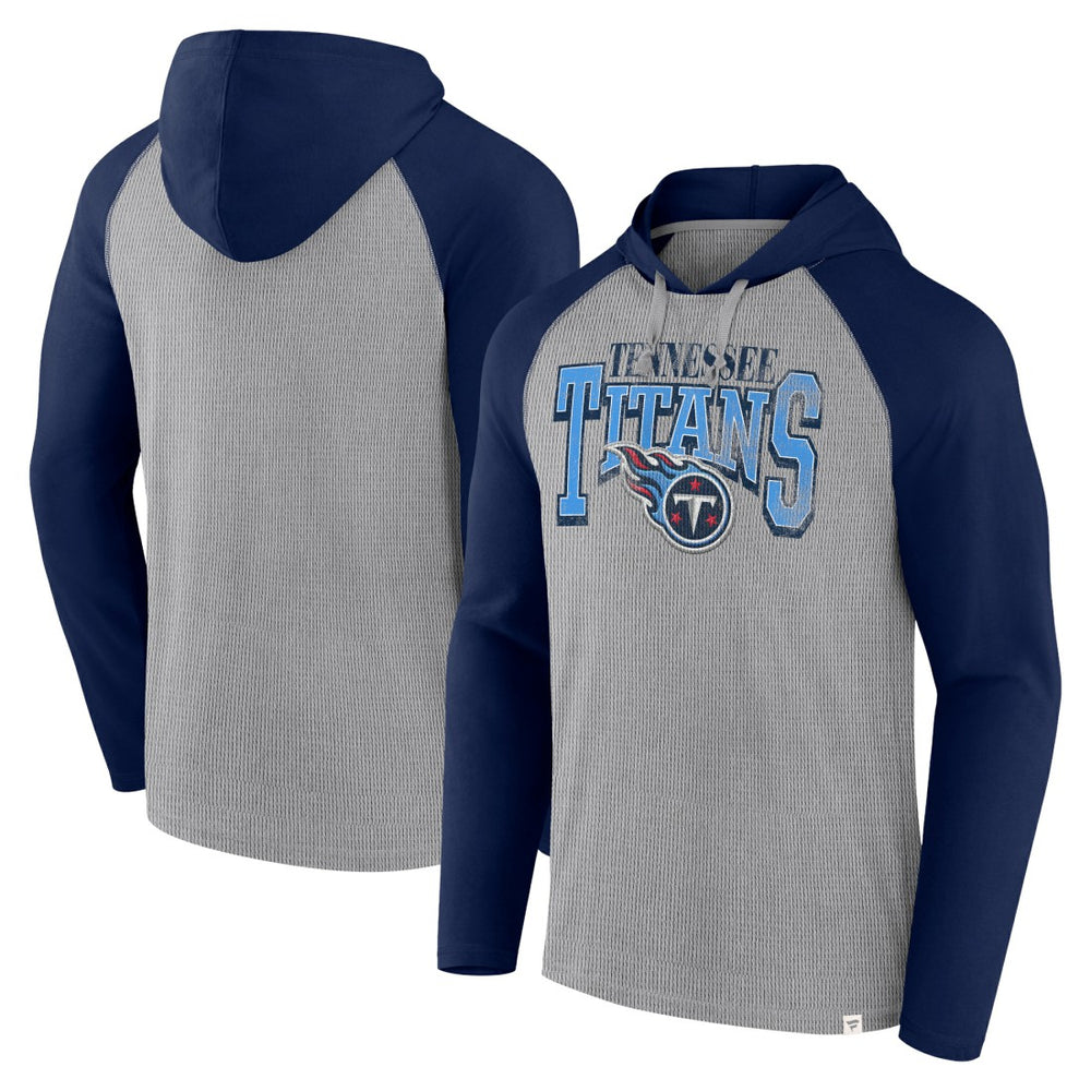 Fanatics Tennessee Titans Under Center Long Sleeve Hoodie T-Shirt Gray/Navy